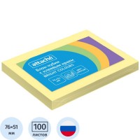 51х76мм.100л. ATTACHE Bright colours, желтый, 1495398 Стикер