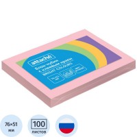 51х76мм.100л. ATTACHE Bright colours, розовый, 1495399 Стикер