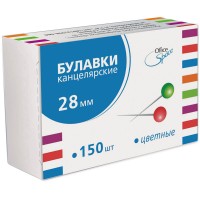 Булавки офисные 28 мм, 150 шт.,OfficeSpace к/к  SP28_2262  10уп.