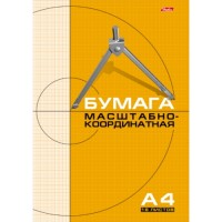 Миллиметровая бумага , А4, папка 16л (рыжая)16Бм4_3411