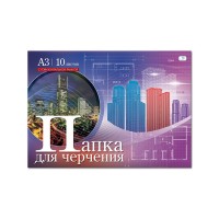 Папка д/черчения А3 10л с горизонтальной рамкой, 160г/м2, Пч10А3г_9017/Пч10А3г_029 Спейс