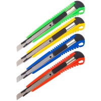 НожСпейс 9мм 262450, усиленный, с фиксатором, металл. направляющие, 15уп канцелярский малый