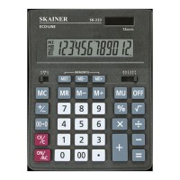 333-SK SKAINER 12 разрд., 2 пит., 2 пит., черный 155 x 204 x 37 мм Калькулятор