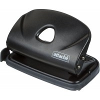 10ATTACHE Power 5701 до 10л., металл., черный с линейкой, арт 5701 дырокол